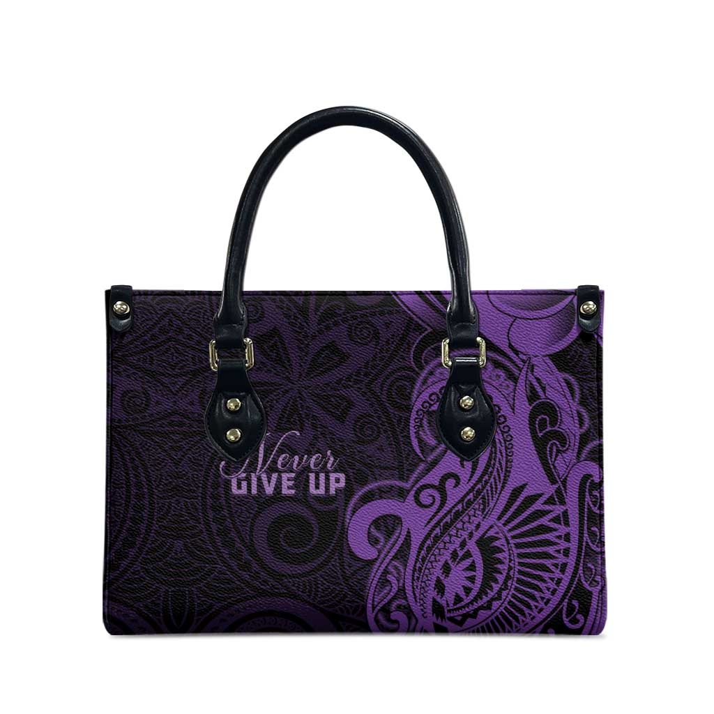 Lupus Warrior Leather Bag Never Give Up Polynesian Style