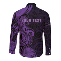 Personalised Lupus Warrior Long Sleeve Button Shirt Never Give Up Polynesian Style