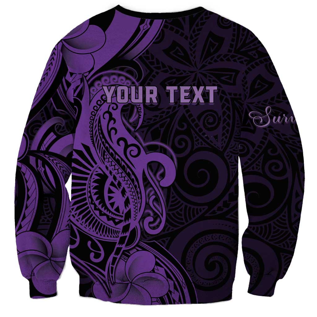 Personalised Lupus Warrior Sweatshirt Never Give Up Polynesian Style