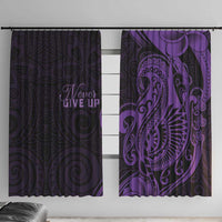 Lupus Warrior Window Curtain Never Give Up Polynesian Style