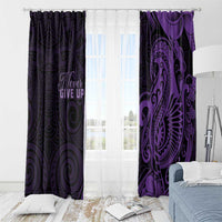 Lupus Warrior Window Curtain Never Give Up Polynesian Style