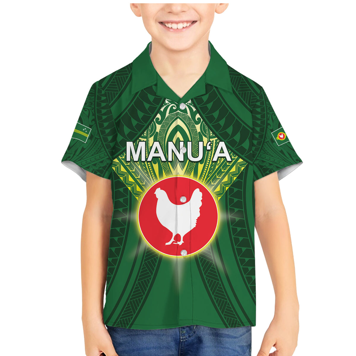 Personalized American Samoa Manu'a Cession Day Family Matching Mermaid Dress and Hawaiian Shirt With Polynesian Pattern