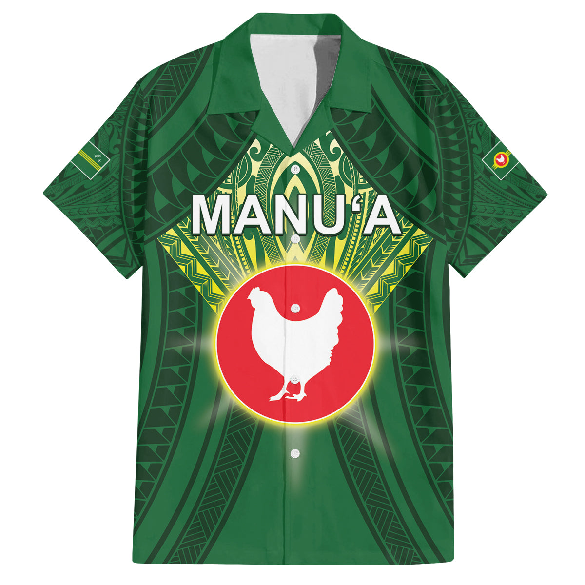 Personalized American Samoa Manu'a Cession Day Family Matching Off Shoulder Short Dress and Hawaiian Shirt With Polynesian Pattern