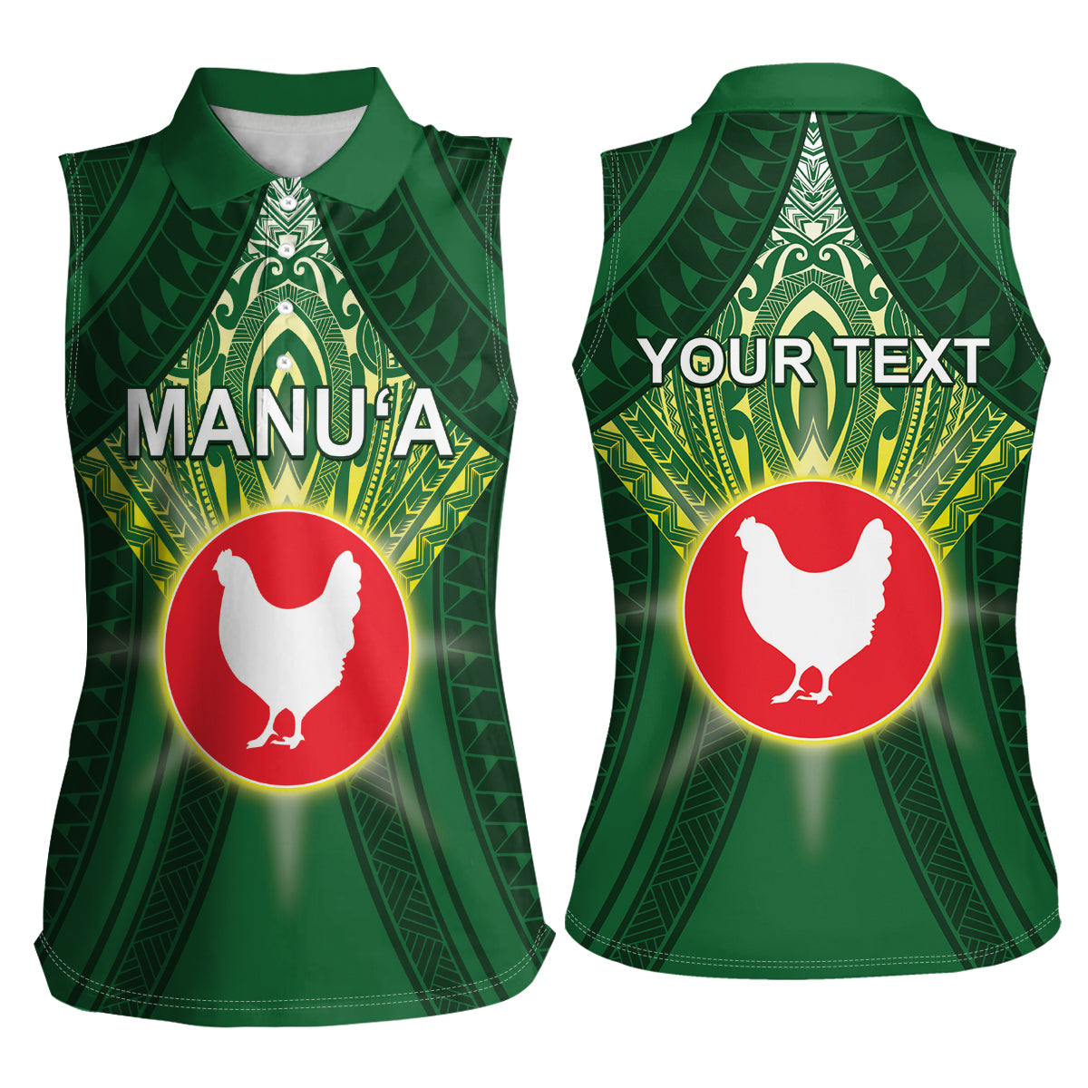 Personalized American Samoa Manu'a Cession Day Women Sleeveless Polo Shirt With Polynesian Pattern