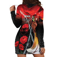 Papua New Guinea Remembrance Day Hoodie Dress Lest We Forget