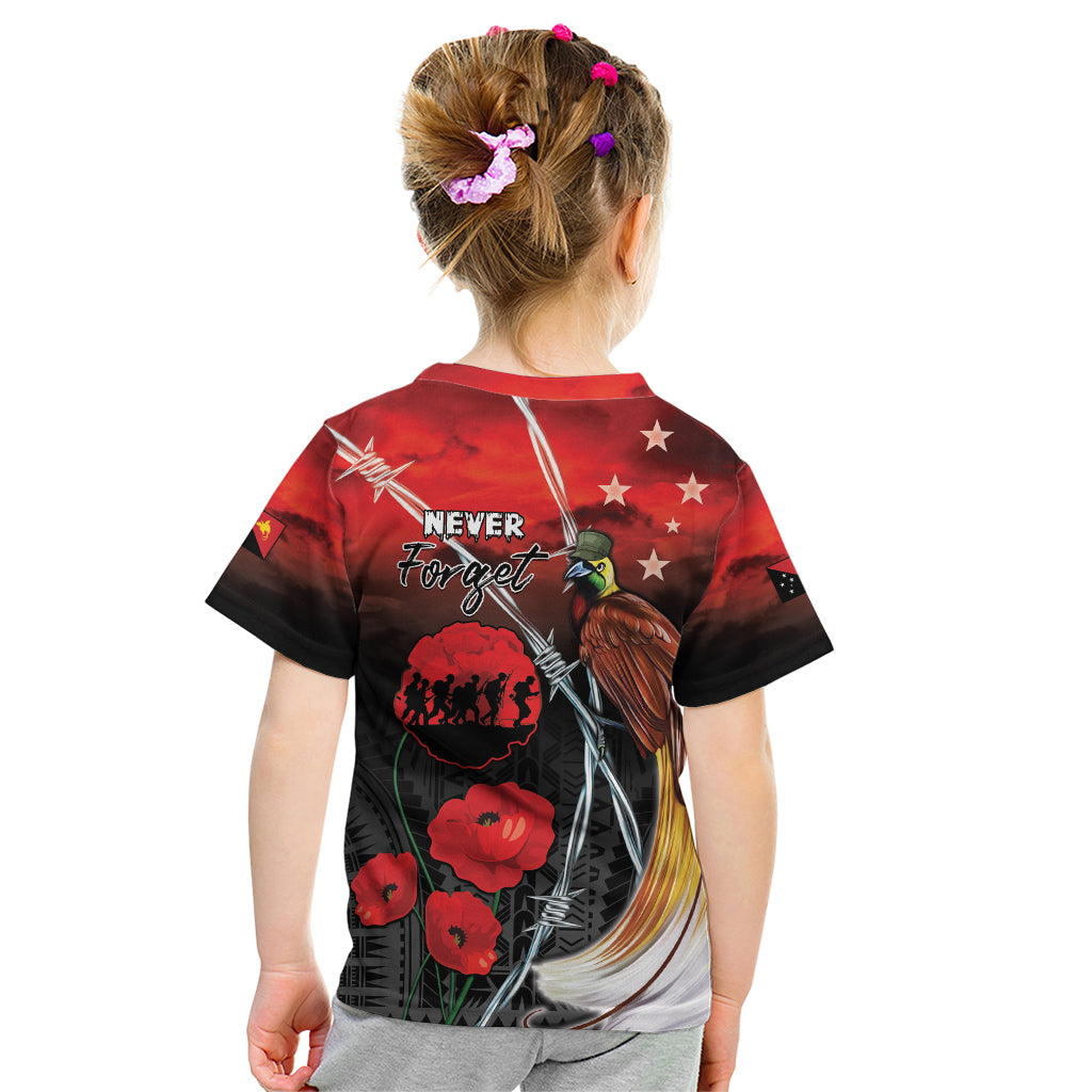Papua New Guinea Remembrance Day Kid T Shirt Lest We Forget