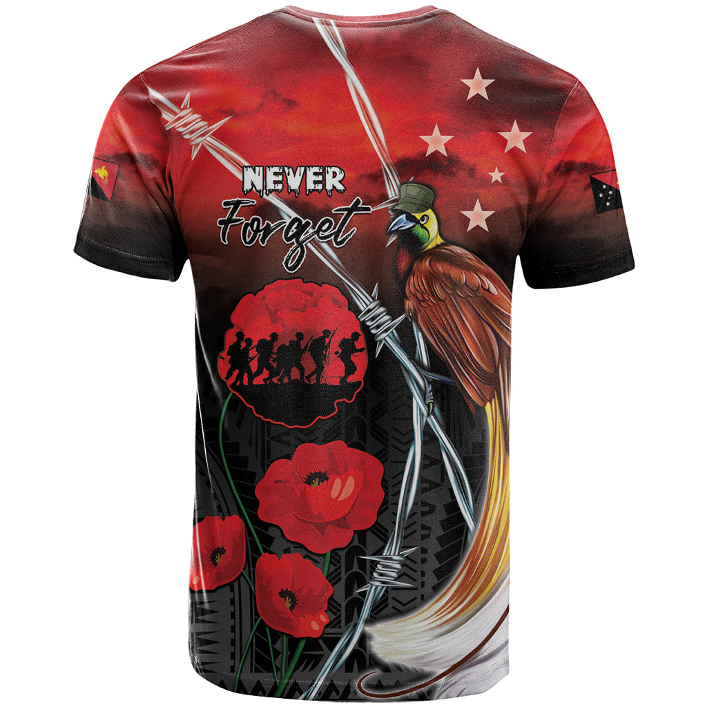 Papua New Guinea Remembrance Day T Shirt Lest We Forget