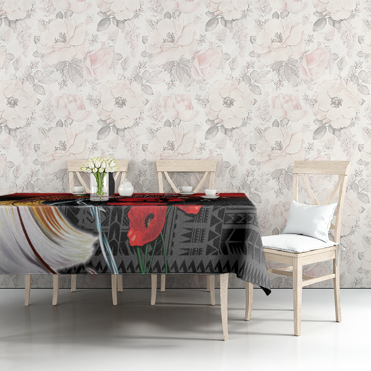 Papua New Guinea Remembrance Day Tablecloth Lest We Forget