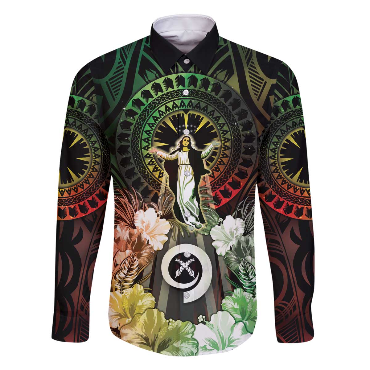 Vanuatu Happy Assumption Day Family Matching Off Shoulder Short Dress and Hawaiian Shirt