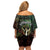 Vanuatu Happy Assumption Day Family Matching Off Shoulder Short Dress and Hawaiian Shirt
