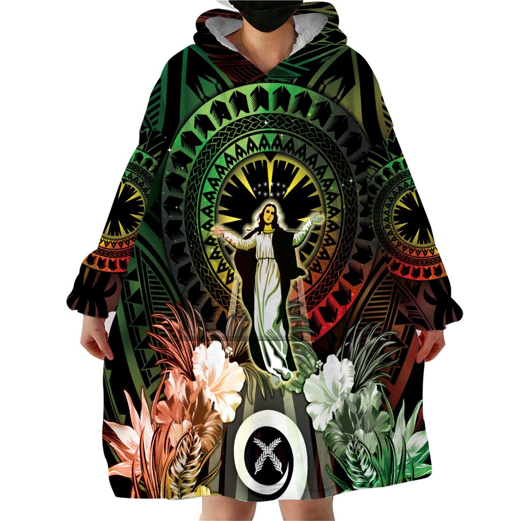 Vanuatu Happy Assumption Day Wearable Blanket Hoodie