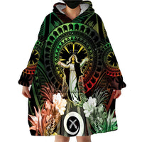 Vanuatu Happy Assumption Day Wearable Blanket Hoodie