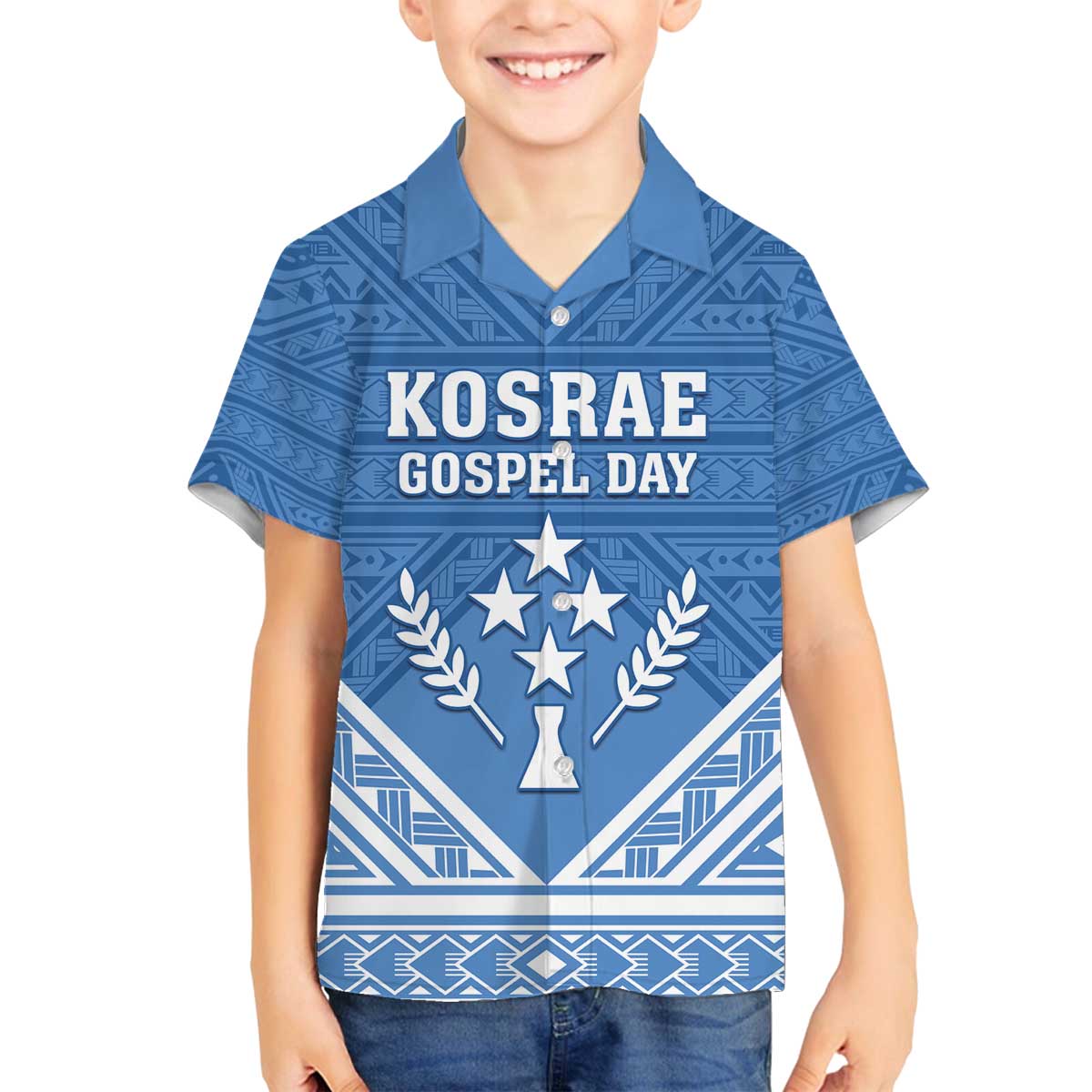 Personalised Kosrae State Gospel Day Family Matching Puletasi and Hawaiian Shirt Simple Style