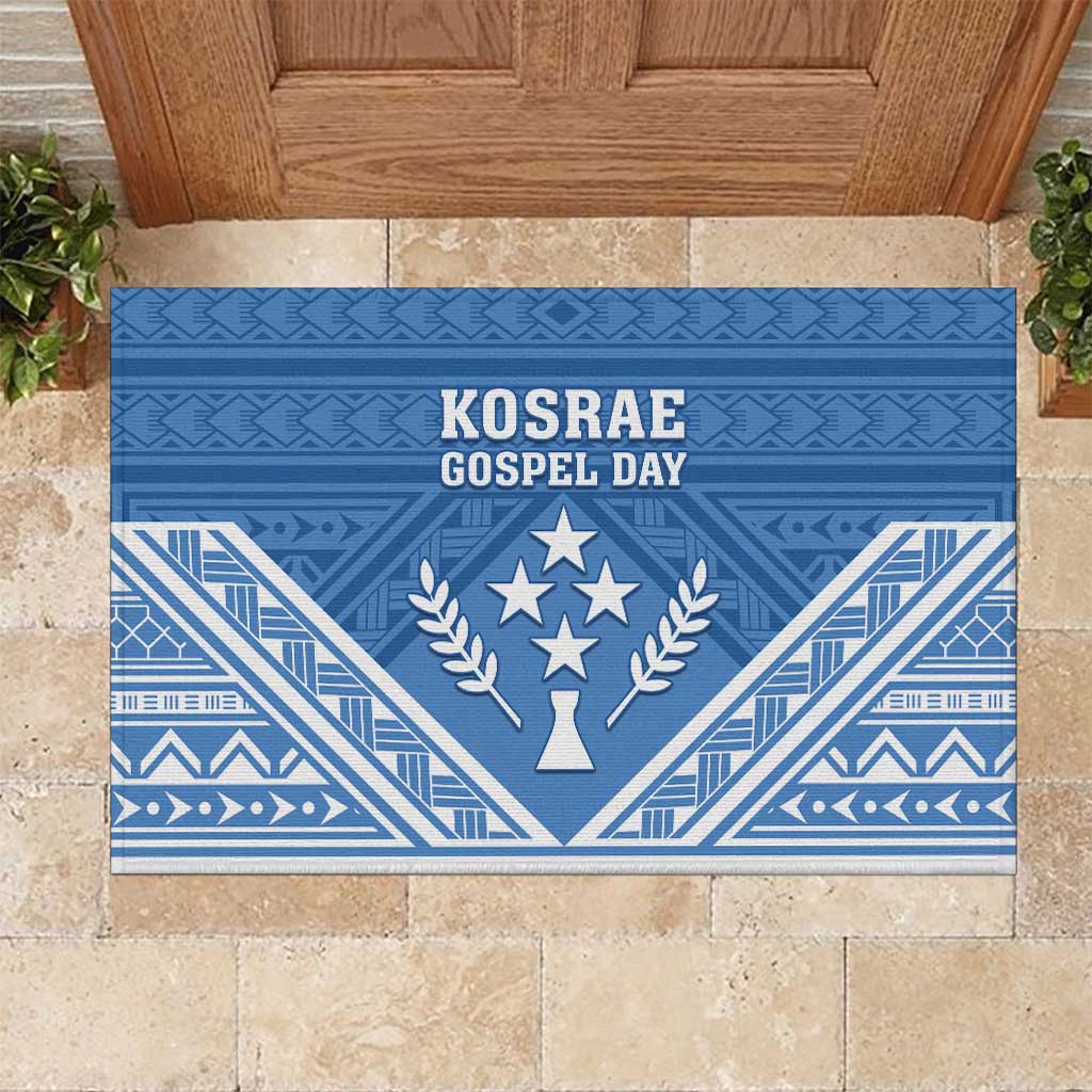 Kosrae State Gospel Day Rubber Doormat Simple Style