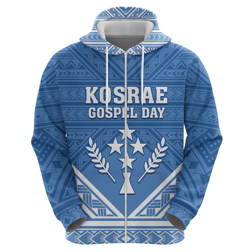 Personalised Kosrae State Gospel Day Zip Hoodie Simple Style