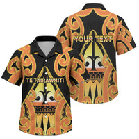 Personalised New Zealand Te Tairawhiti Family Matching Off Shoulder Maxi Dress and Hawaiian Shirt Maori Koru Pattern LT05 Son's Shirt Orange - Polynesian Pride