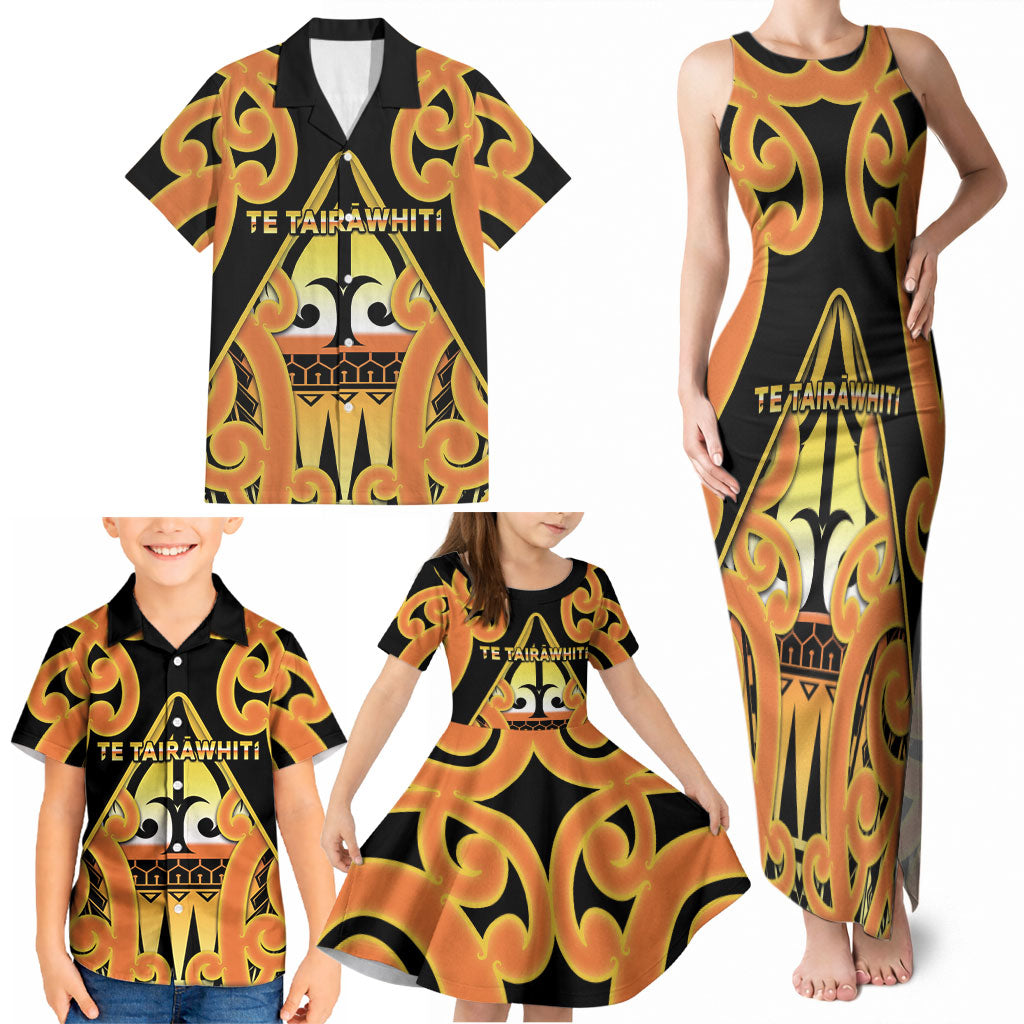 Personalised New Zealand Te Tairawhiti Family Matching Tank Maxi Dress and Hawaiian Shirt Maori Koru Pattern LT05 - Polynesian Pride
