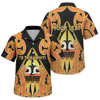 Personalised New Zealand Te Tairawhiti Family Matching Tank Maxi Dress and Hawaiian Shirt Maori Koru Pattern LT05 Son's Shirt Orange - Polynesian Pride