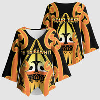 Personalised New Zealand Te Tairawhiti Kimono Sleeve Blouse Maori Koru Pattern LT05 - Polynesian Pride