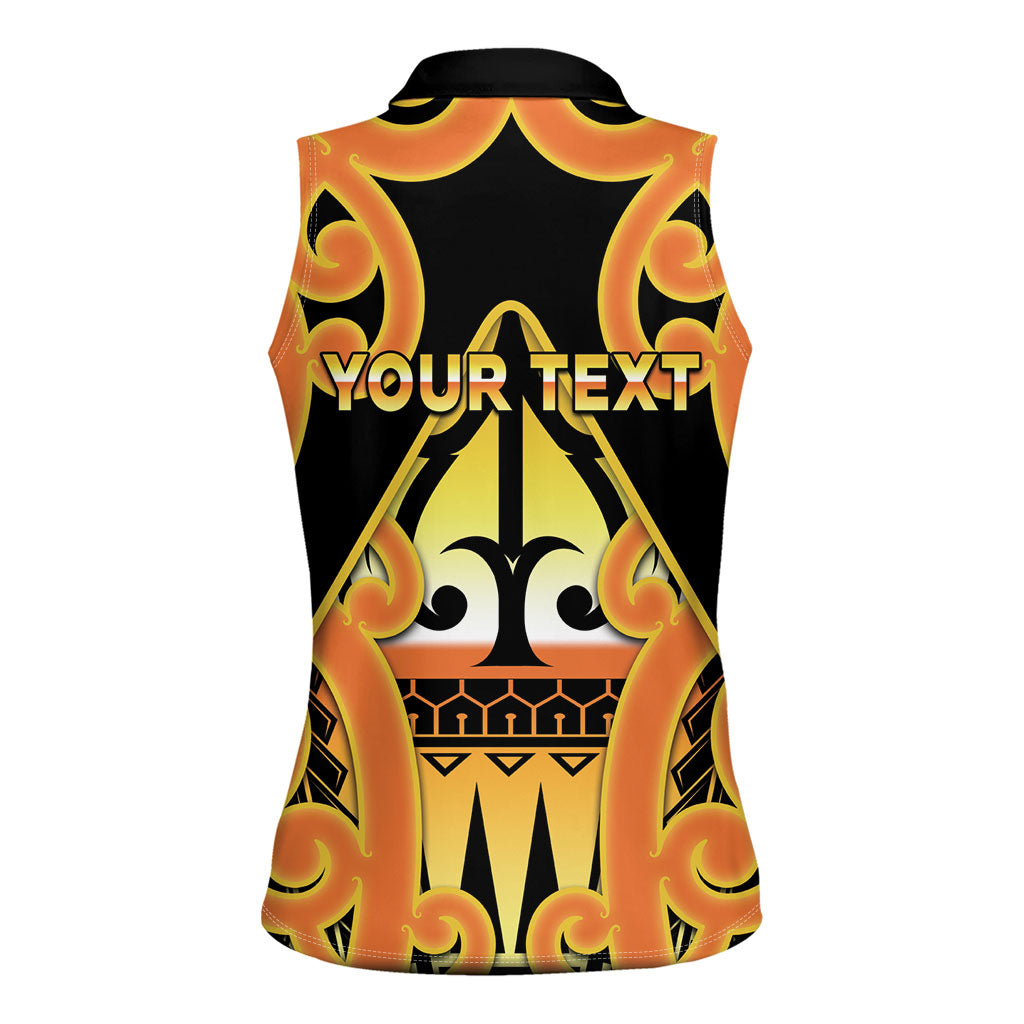 Personalised New Zealand Te Tairawhiti Women Sleeveless Polo Shirt Maori Koru Pattern LT05 - Polynesian Pride
