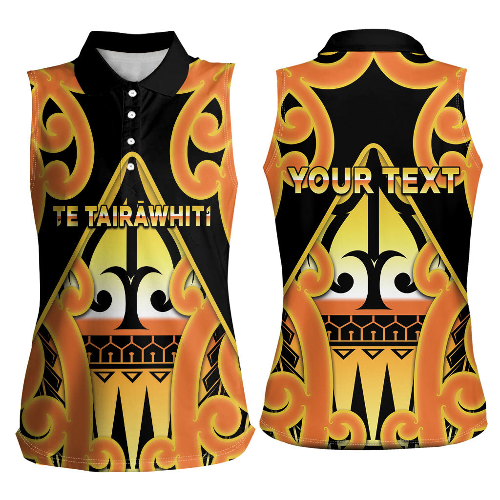 Personalised New Zealand Te Tairawhiti Women Sleeveless Polo Shirt Maori Koru Pattern LT05 - Polynesian Pride