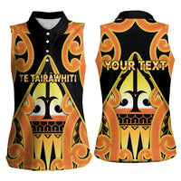 Personalised New Zealand Te Tairawhiti Women Sleeveless Polo Shirt Maori Koru Pattern LT05 - Polynesian Pride