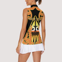 Personalised New Zealand Te Tairawhiti Women Sleeveless Polo Shirt Maori Koru Pattern LT05 - Polynesian Pride