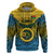 Vanuatu Sanma Province Hoodie Coat Of Arms And Namele Fern Polynesian Pattern LT05 Yellow - Polynesian Pride