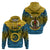 Vanuatu Sanma Province Hoodie Coat Of Arms And Namele Fern Polynesian Pattern LT05 - Polynesian Pride