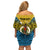 Personalized Vanuatu Sanma Province Off Shoulder Short Dress Coat Of Arms And Namele Fern Polynesian Pattern LT05 - Polynesian Pride