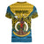 Personalized Vanuatu Sanma Province Women V Neck T Shirt Coat Of Arms And Namele Fern Polynesian Pattern LT05 - Polynesian Pride