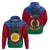 Vanuatu Shefa Province Hoodie Coat Of Arms And Namele Fern Polynesian Pattern LT05 - Polynesian Pride