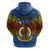 Vanuatu Tafea Province Hoodie Coat Of Arms And Namele Fern Polynesian Pattern LT05 - Polynesian Pride