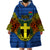 Personalized Vanuatu Tafea Province Wearable Blanket Hoodie Coat Of Arms And Namele Fern Polynesian Pattern LT05 - Polynesian Pride