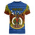 Personalized Vanuatu Tafea Province Women V Neck T Shirt Coat Of Arms And Namele Fern Polynesian Pattern LT05 - Polynesian Pride