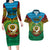 Vanuatu Torba Province Couples Matching Long Sleeve Bodycon Dress and Hawaiian Shirt Vanuatuan Coat Of Arms Polynesian Pattern LT05 Green - Polynesian Pride