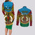 Vanuatu Torba Province Couples Matching Long Sleeve Bodycon Dress and Long Sleeve Button Shirts Vanuatuan Coat Of Arms Polynesian Pattern LT05 - Polynesian Pride