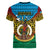 Vanuatu Torba Province Women V Neck T Shirt Vanuatuan Coat Of Arms Polynesian Pattern LT05 - Polynesian Pride