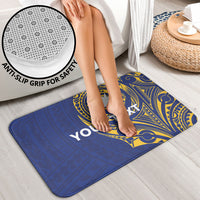 Personalised Nauru Angam Day Bathroom Set Gold Navy Tribal Pattern LT05 - Polynesian Pride