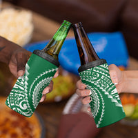 Cook Islands Gospel Day 4 in 1 Can Cooler Tumbler Green Tribal Curves