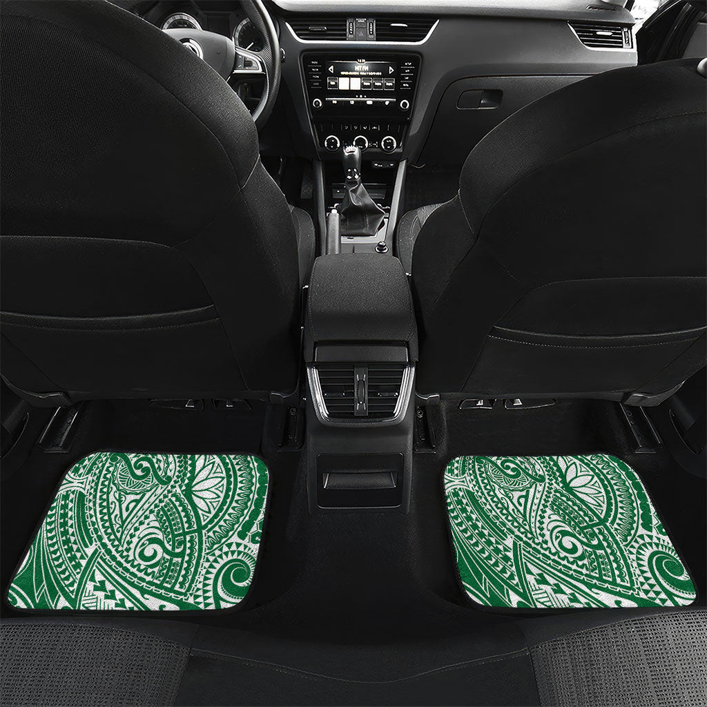 Cook Islands Gospel Day Car Mats Green Tribal Curves