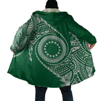 Cook Islands Gospel Day Cloak Green Tribal Curves