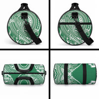 Cook Islands Gospel Day Duffle Bag Green Tribal Curves