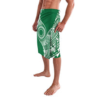 Cook Islands Gospel Day Lavalava Green Tribal Curves