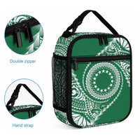 Cook Islands Gospel Day Lunch Bag Green Tribal Curves