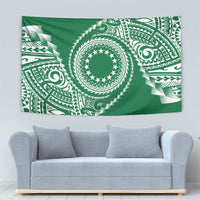 Cook Islands Gospel Day Tapestry Green Tribal Curves