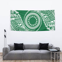 Cook Islands Gospel Day Tapestry Green Tribal Curves