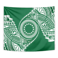 Cook Islands Gospel Day Tapestry Green Tribal Curves