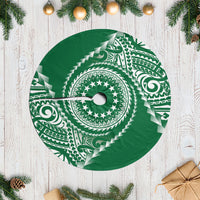 Cook Islands Gospel Day Tree Skirt Green Tribal Curves LT05 Casual Green - Polynesian Pride