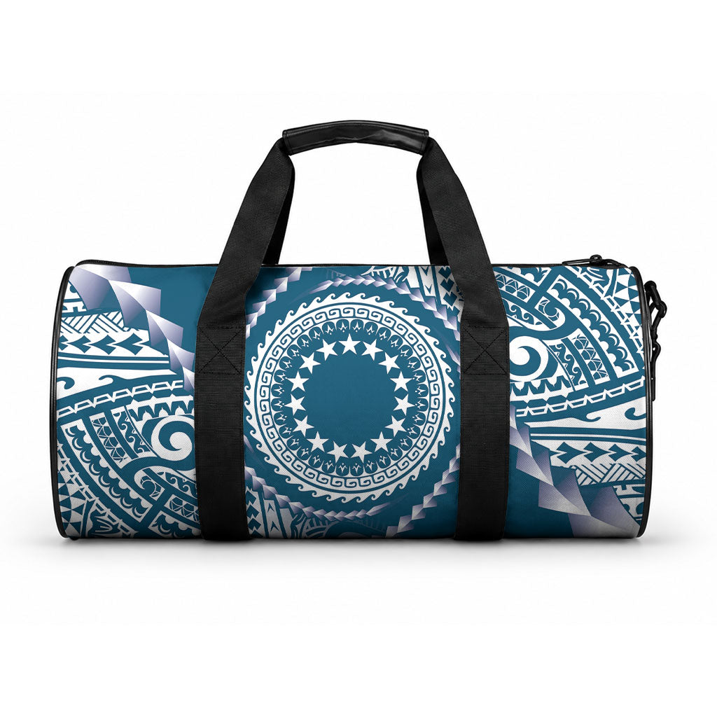 Cook Islands Gospel Day Duffle Bag Blue Tribal Curves LT05 One size Blue - Polynesian Pride